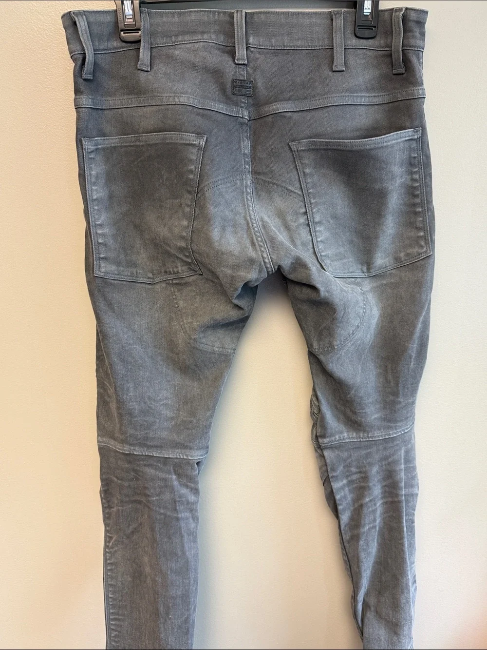 G-Star Raw 5620 3D Zip Knee Super Slim Jeans Gray 34x32 Stretch